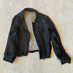 Doma Black Leather Jacket size medium